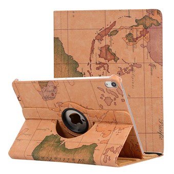 World map iPad Pro 11 (2018) Roterende cover - Brun