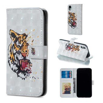 Lækker Kort Pung etui iPhone XR - Tiger