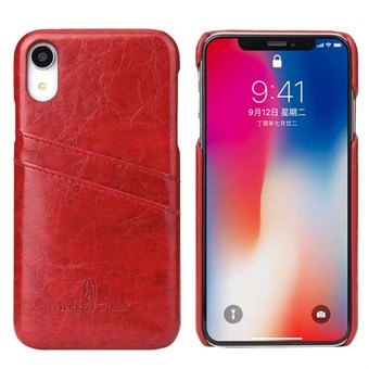Fashion Leather Cover til iPhone XR - Rød