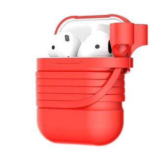 Baseus Apple Airpod Beskyttelseshylster med Rem - Rød