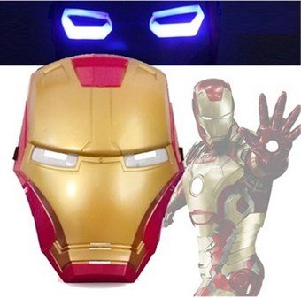 Actionhelte - Iron Man Maske med Lys