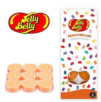 Jelly Belly - Telys - Fyrfadslys - Peach Bellini - 10 stk.