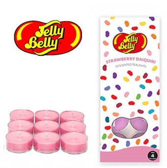 Jelly Belly - Telys - Fyrfadslys - Strawberry - 10 stk.