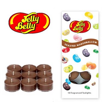 Jelly Belly - Telys - Fyrfadslys - Toasted Marshmallow - 10 stk.