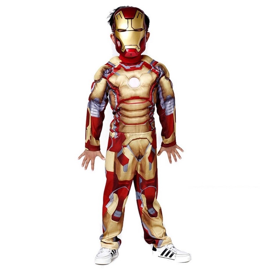 godkende ide skibsbygning Iron Man Kostume Børn - Inkl. Maske + Dragt - Small