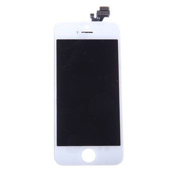 LCD + Touch Display til iPhone 5 - Reservedel - Hvid A+
