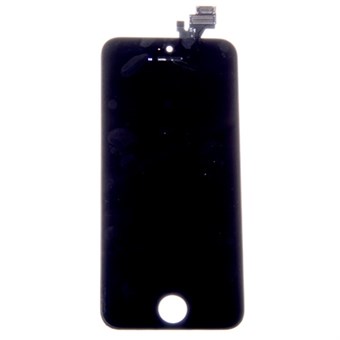 LCD + Touch Display til iPhone 5 - Reservedel - Sort A+