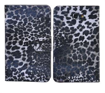 Samsung Note Leopard Etui (Sort)