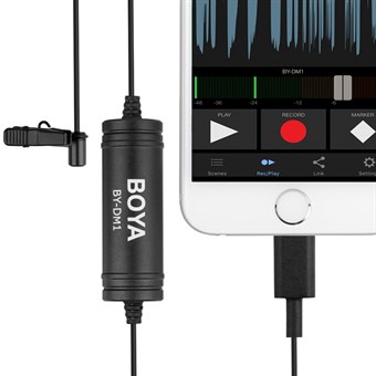  Boya Mikrofon BY-DM1 Lavalier Lightning 6m 
