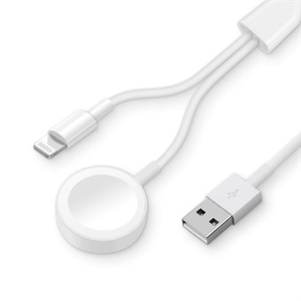 Apple Oplader Kombination Med Trådløst Magnetisk Ladekabel til iPhone, iPod, iPad, iWatch 