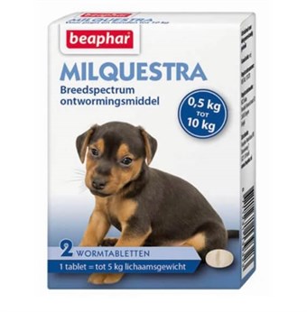 Beaphar Ormekurv Milquestra - Til Hunde -  0,5-10 kg - 2 Piller