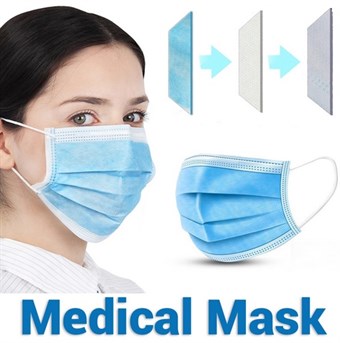 Medicinsk Ansigtsmaske - Standardmaske - 20 stk.