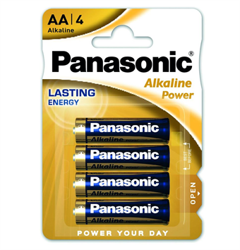 Panasonic Alkaline Power AA Batterier - 4 stk