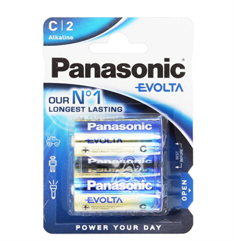 Panasonic Evolta C batterier - 2 stk