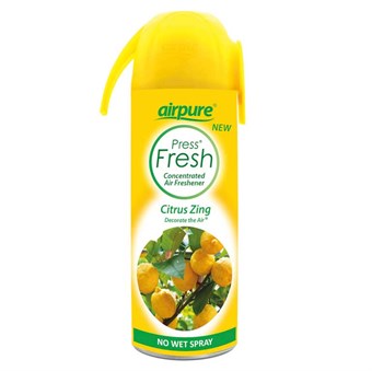 AirPure Luftfrisker - Manuel Dispenser - Citrus Zing - Duft af Citron - 180 ml