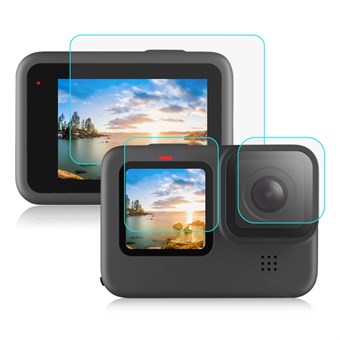 PULUZ® Hærdet Glas til GoPro HERO 10 Black / HERO 9 Black Lens + LCD Display