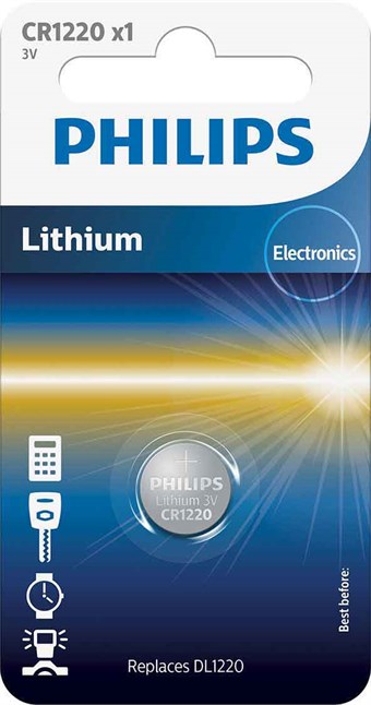 PHILIPS Lithium CR1220 - 1 stk 