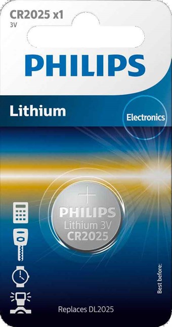 PHILIPS Lithium CR2025 - 1 stk