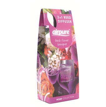 AirPure 2 in 1 Reed Diffuser - Duftspredere - Fresh Flower - Duft af Friske Blomster