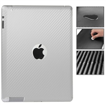 Carbon Sticker iPad 2/3/4 - Sølv