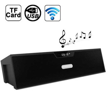 Sardine Bluetooth stereo sound speaker m. FM, SD og USB - Sort