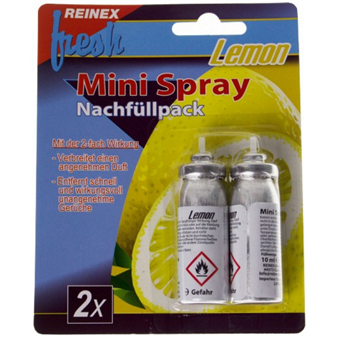 Reinex - Mini Air Freshener Refill - 2 x 10 ml - Lemon