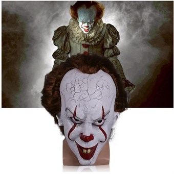 Stephen King\'s Pennywise Klovne Maske fra Horrorfilmen "It" - Voksen