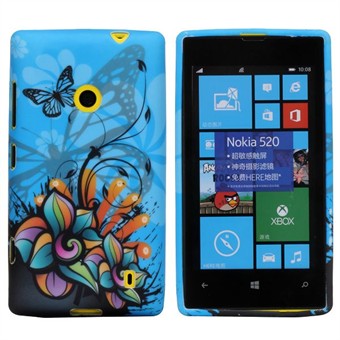 Motiv Silikone Cover til Lumia 520 (NeonBlå)