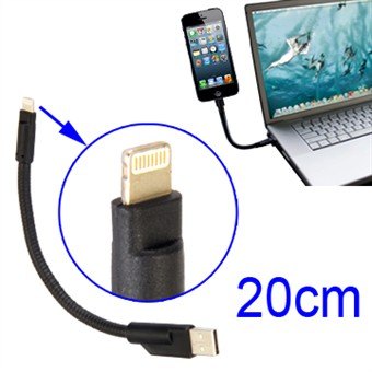 Stift Siddende Flexible Lightning kabel 20 cm - Dette produkt understøtter ikke den nye ios 7