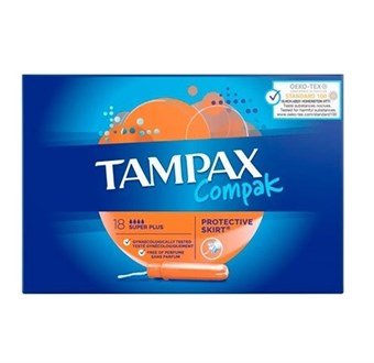 Tampax Compak Super Plus Tamponer - 18 stk.