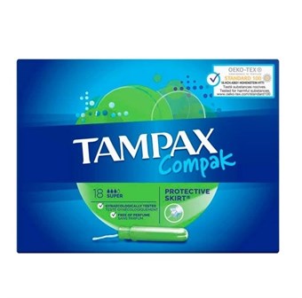 Tampax Compak Super Tamponer - 18 stk.