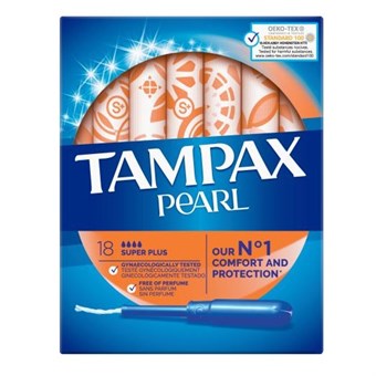 Tampax Pearl Super Plus Tamponer - 18 stk.