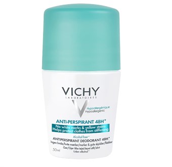 Vichy Antiperspirant Deodorant Roll-On 48h - For Women and Men - Alcohol and Fragrance Free - 50ml 