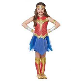 Wonder Woman Kostume - Børn - Inkl. Arme & Ben - Small - 105-115 cm