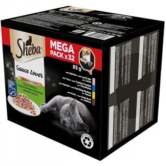 Kattemad Sheba Megapack Kylling Laksefarvet Tun And 32 x 85 g