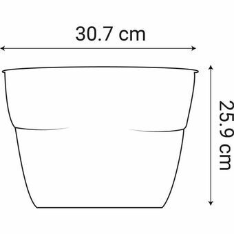 Urtepotte EDA 77,3 x 30,7 x 25,9 cm Antracit Mørkegrå Plastik Oval Moderne