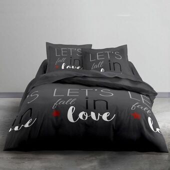 Sengetøj sæt TODAY Kærlighed Grå Dobbelt seng 240 x 260 cm