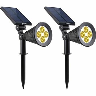 Lampe Lumi Garden Sort 5 V 250 Lm (2 enheder)