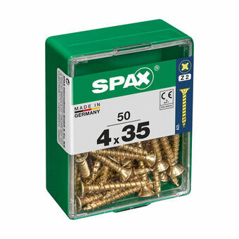 Screw Box SPAX Yellox Træ Fladt hoved 50 Dele (4 x 35 mm)