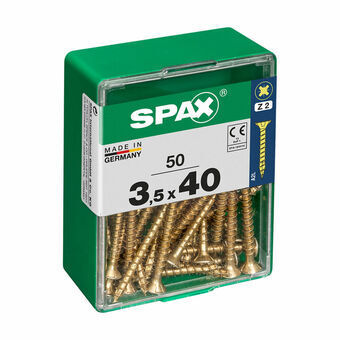 Screw Box SPAX Yellox Træ Fladt hoved 50 Dele (3,5 x 40 mm)