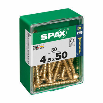 Screw Box SPAX Yellox Træ Fladt hoved 30 pcs (4,5 x 50 mm)