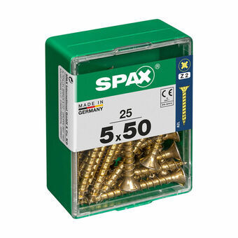 Screw Box SPAX Yellox Træ Fladt hoved 25 Dele (5 x 50 mm)