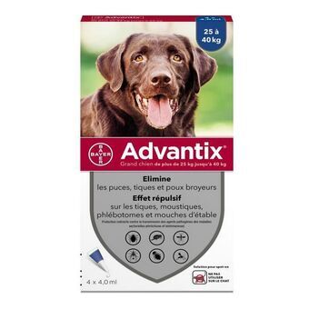 Antiparasitære Advantix Pipetter 25-40 Kg 4 ml 4 enheder