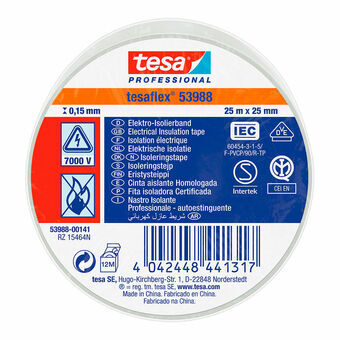 Isoleringstape TESA Hvid PVC (25 mm x 25 m)