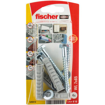 Rawplugs og skruer Fischer 535513 Rawplugs og skruer 4 enheder (7 x 60 mm)