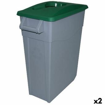Affaldsspand til genbrug Denox 65 L Grøn (2 enheder)