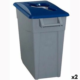 Affaldsspand til genbrug Denox 65 L Blå (2 enheder)