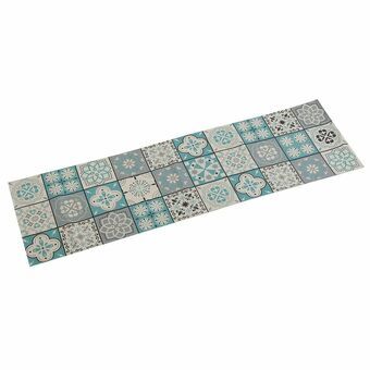 Bordløber Versa Mosaik Turkisblå Polyester (44,5 x 0,5 x 154 cm)