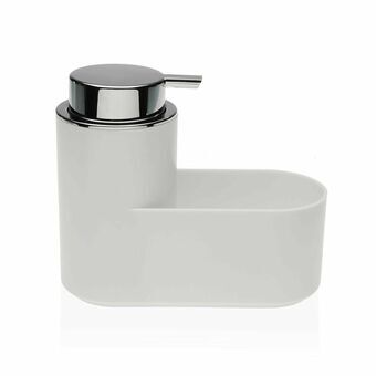 2-i-1 sæbedispenser til håndvasken Versa Hvid ABS polystyren (7,5 x 14,5 x 17 cm)