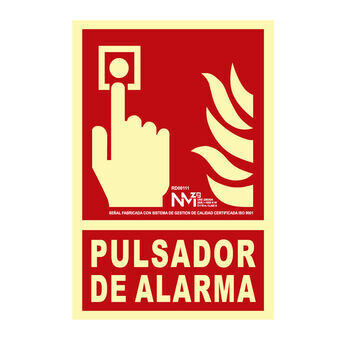 Skilt Normaluz Pulsador de alarma PVC (21 x 30 cm)